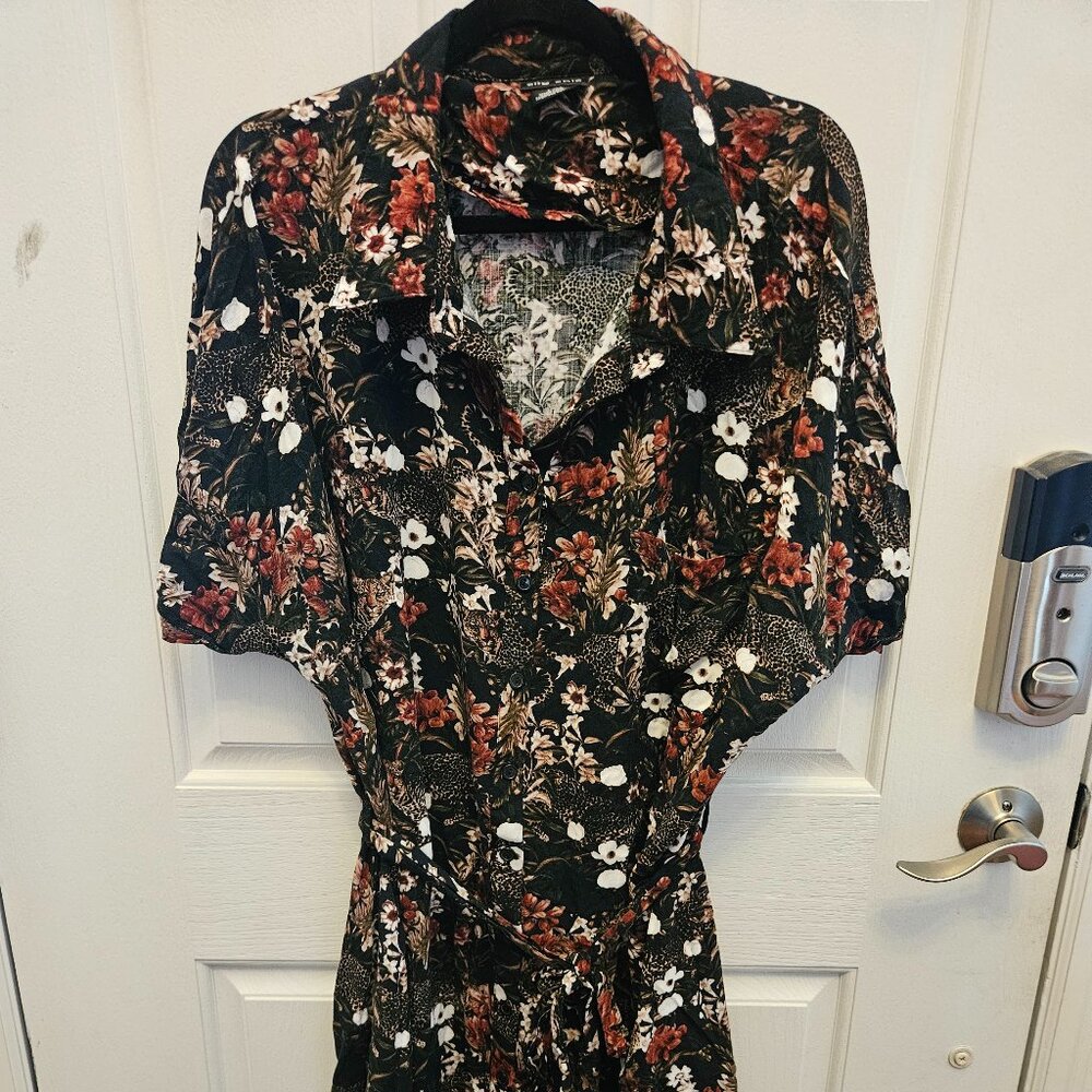 Button Up "Hawaiian" Shirt Dress